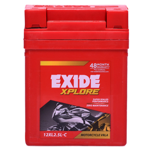 EXIDE XPLORE (12XL2.5L-C) Battery for Two-Wheeler